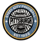 Pittsburgh Steelers 1933 Round Team Logo Black Embroidery Patch