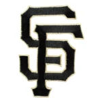 San Francisco Giants 'SF' Script Logo Black Embroidery Patch