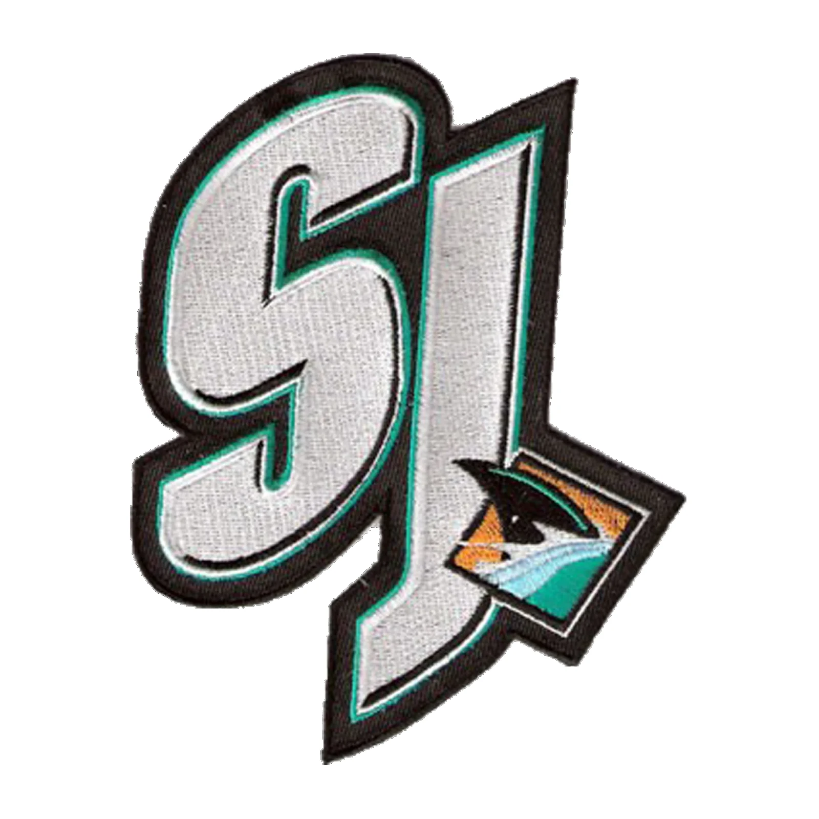 San Jose Sharks "SJ" Hockey Logo Embroidery Patch