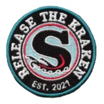 Seattle Kraken 2021 Round Logo Black Embroidery Patch