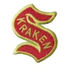 Seattle Kraken Letter "S" Logo Orange Embroidery Patch