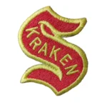 Seattle Kraken Letter "S" Logo Orange Embroidery Patch