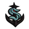 Seattle Kraken Logo Aqua Embroidery Patch