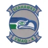 Seattle Seahawks Squadron VMAQ-4 Logo Navy/Gray Embroidery Patch
