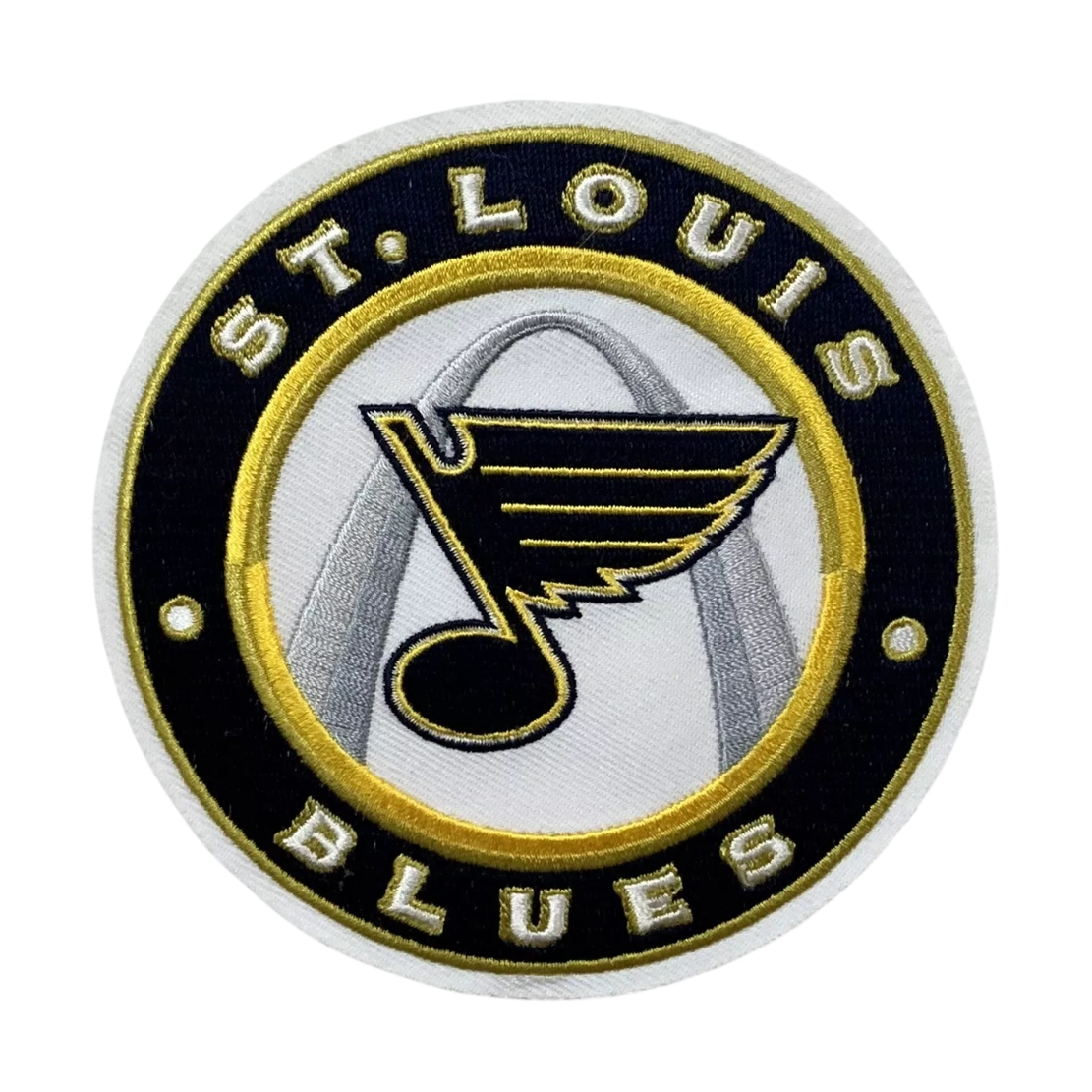 St. Louis Blues Round Logo Black Embroidery Patch