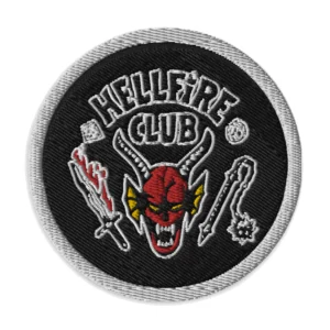 Stranger Things Game Club Black Embroidery Patch