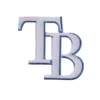 Tampa Bay Rays "TB" White Embroidery Patch