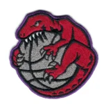 Toronto Raptors Dino Bite Red/Gray Embroidery Patch