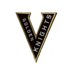Vegas Golden Knights Letter "V" Team Logo Black Embroidery Patch