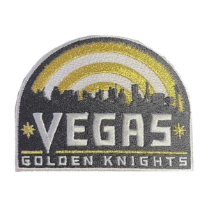Vegas Golden Knights Rising Skyline Team Logo Black Embroidery Patch