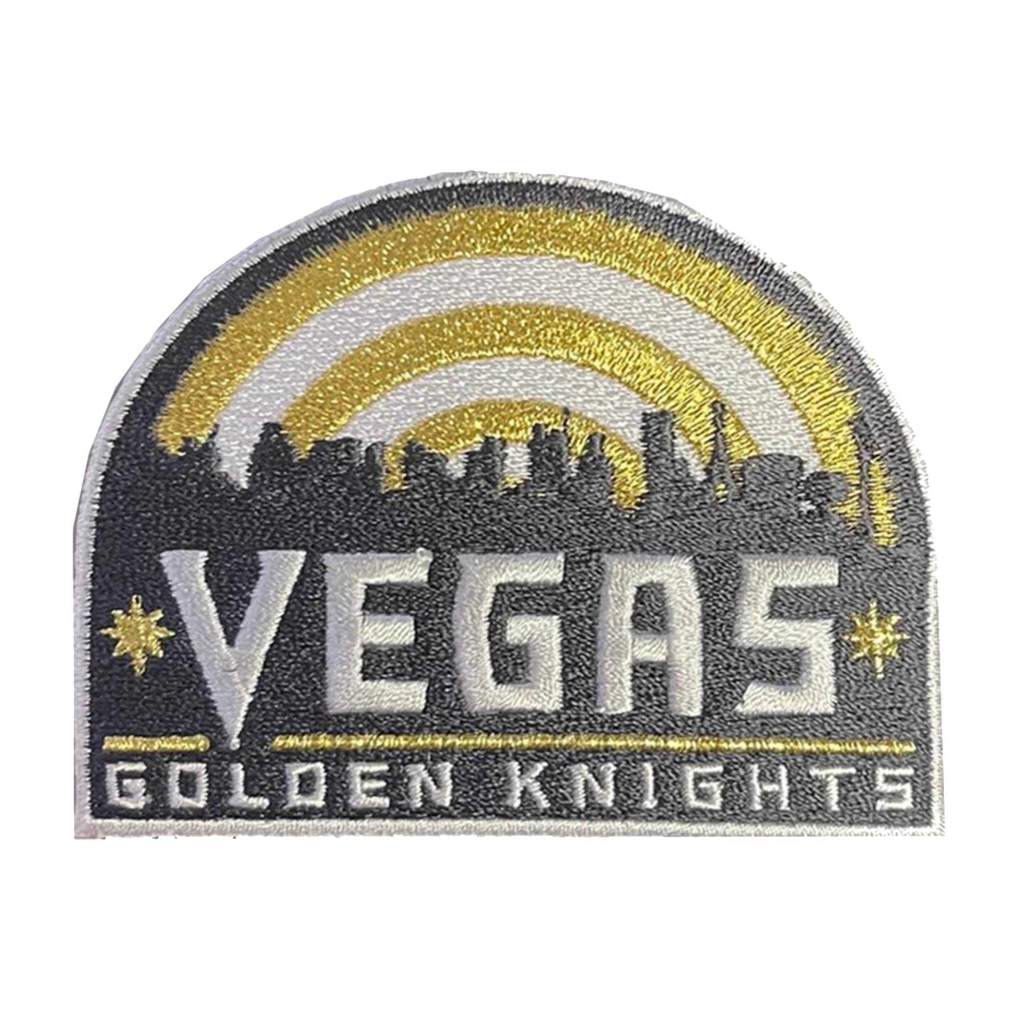 Vegas Golden Knights Rising Skyline Team Logo Black Embroidery Patch
