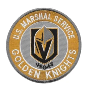 Vegas Golden Knights Round Team Logo Orange Embroidery Patch