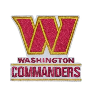 Washington Commanders W Letter Pink Embroidery Patch