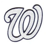 Washington Nationals 2009 Latter "W" White Embroidery Patch