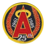 Los Angeles Angels 25th Anniversary Navy/Yellow Embroidery Patch