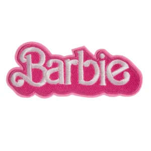 Barbie Letter Logo Pink Embroidery Patch