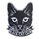 Cat Black Cat Club Heat Logo Embroidery Patch