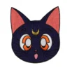 Cat Head Sailor Moon Luna Navy Logo Embroidery Patch