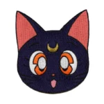 Cat Head Sailor Moon Luna Navy Logo Embroidery Patch