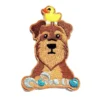 Cute Dog With Yellow Duck Logo Embroidery Patch