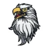 Eagle Head White Logo Embroidery Patch