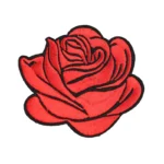 Flower Iaksohdu Clothes Applique Red Embroidery Patch