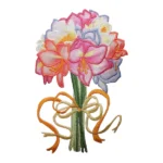 Flowers 7017 Rainbow Lily Flower Embroidery Patch