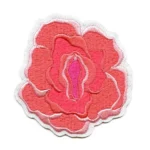Flowers Genitaliar Pink Embroidery Patch