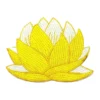 Flowers Lotus Flower Yellow Embroidery Patch