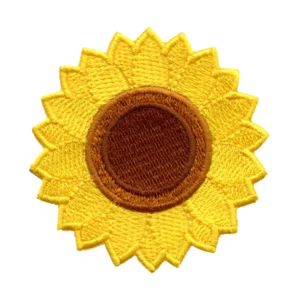 Flowers Sunflower Yellow Embroidery Patch