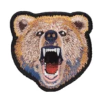Grizzly Bear Brown Wild Animal Logo Embroidery Patch