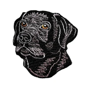 Labrador Dog Black Logo Embroidery Patch