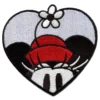 Mickey Mouse Disney Cartoon Heart Embroidered Patch
