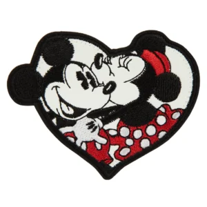 Mickey Mouse & Minnie Mouse Kiss Logo Embroidery Patch