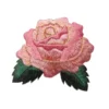 Pink Rose Flower Embroidery Patch