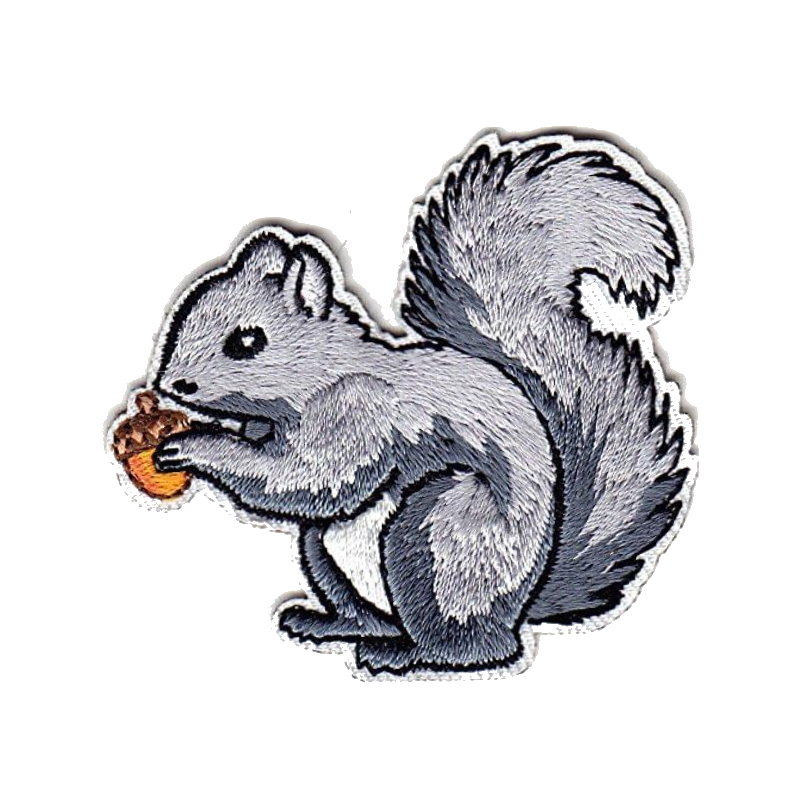 Quirrel Gray Logo Embroidery Patch