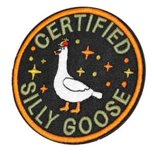 Funny Goose Black Logo Embroidery Patch
