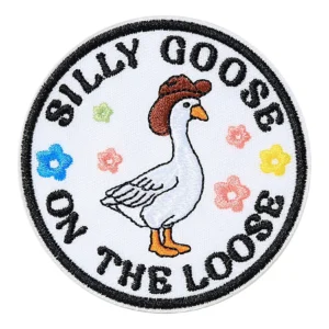 Funny Goose On The Loose Logo Embroidery Patch
