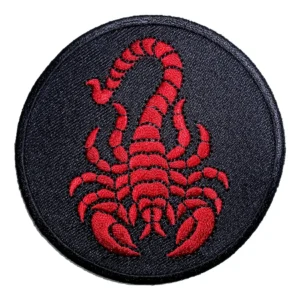 Scorpion on Black Logo Embroidery Patch