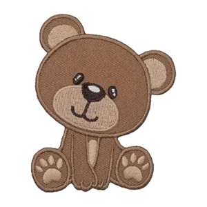 Teddy Bear Brown Logo Embroidery Patch