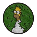 The Simpsons Hiding In Bush Yellow/green Logo Embroidery Patch