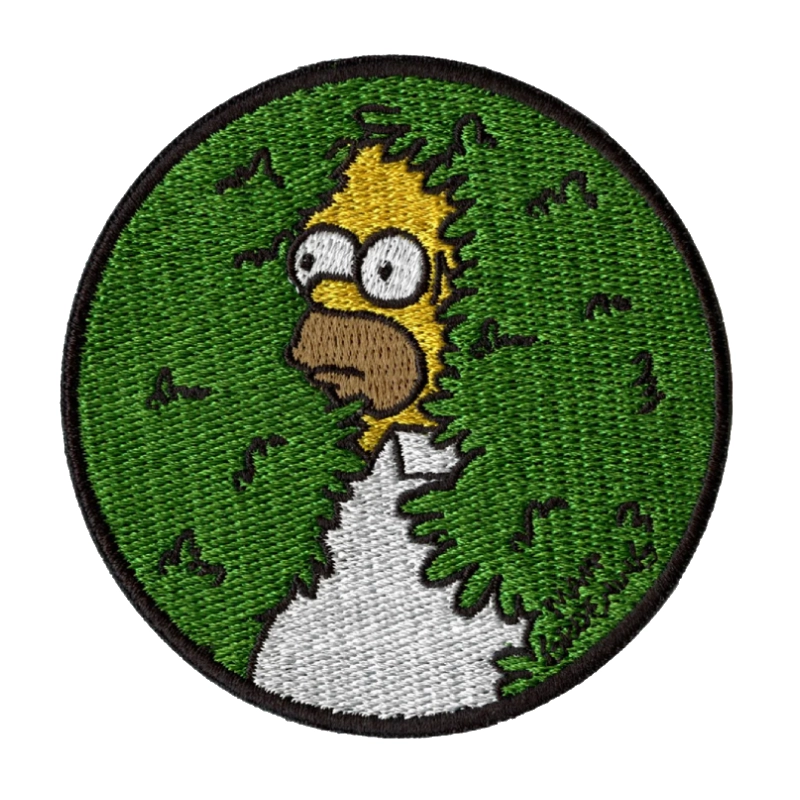 The Simpsons Hiding In Bush Yellow/green Logo Embroidery Patch