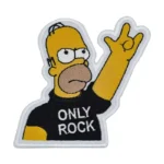 The Simpsons Only Rock Yellow/Black Logo Embroidery Patch