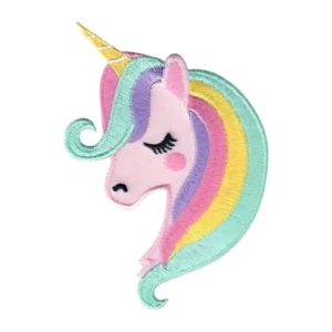 Unicorn Rainbow Logo Embroidery Patch