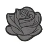 Flowers Rockabilly Rose Flower Black Embroidery Patch
