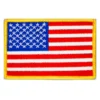 USA Embroidery Golden Border Flag Patch