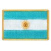 Argentina Flag Embroidered Golden Border Patch