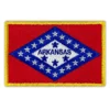 Arkansas Flag Embroidered Golden Border Patch