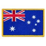 Australia Flag Embroidered Golden Border Patch