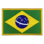 Brazil Embroidery Golden Border Flag Patch